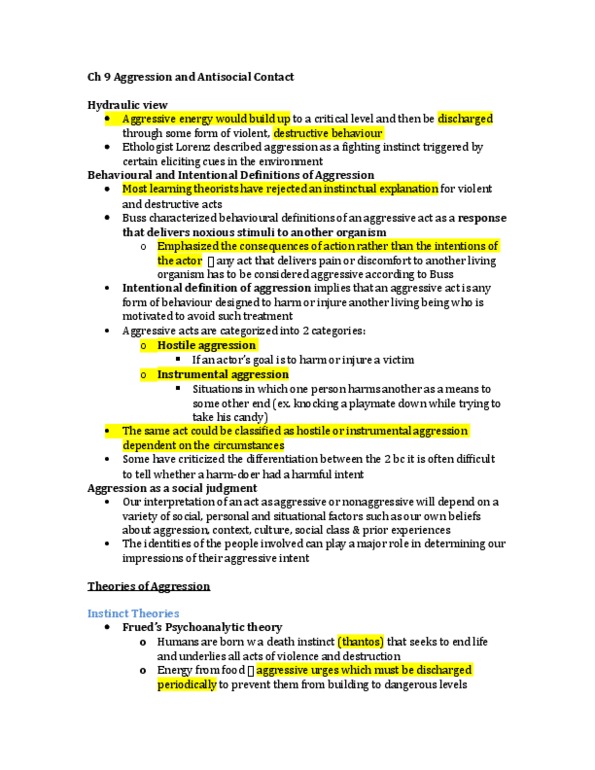 PSYC 3450 Chapter Notes - Chapter 9: Longitudinal Study, Normative Social Influence, Fighting Instinct thumbnail