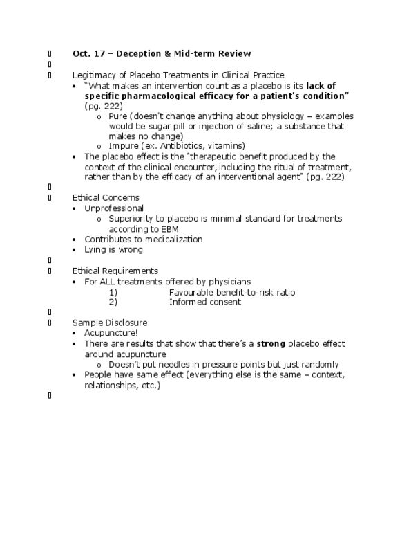 PHIL 1740 Lecture Notes - Lecture 13: Informed Consent, Electronic Body Music, Antibiotics thumbnail