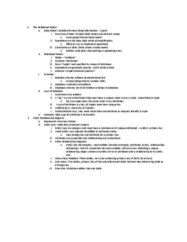 SYS 2202 Lecture Notes - Lecture 4: Unique Key, Data Type, Foreign Key thumbnail