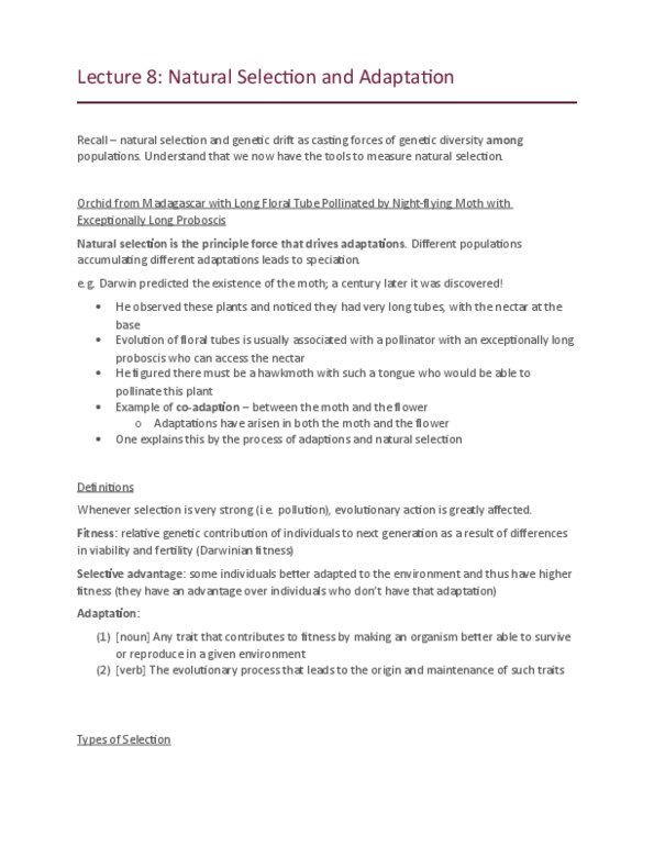 BIO120H1 Lecture Notes - Lecture 8: Gene Flow, Jerry Coyne, Deschampsia Cespitosa thumbnail