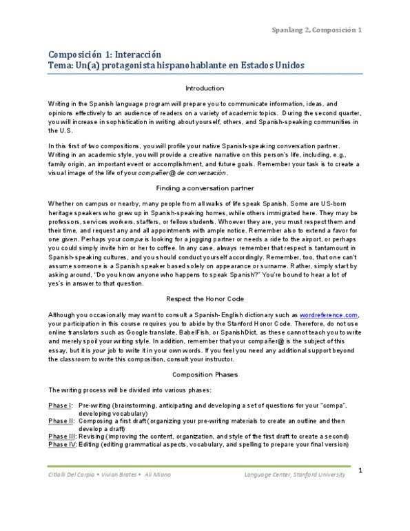 SPANLANG 2 Lecture Notes - Lecture 16: El Sistema, Cohesin, El Problema thumbnail