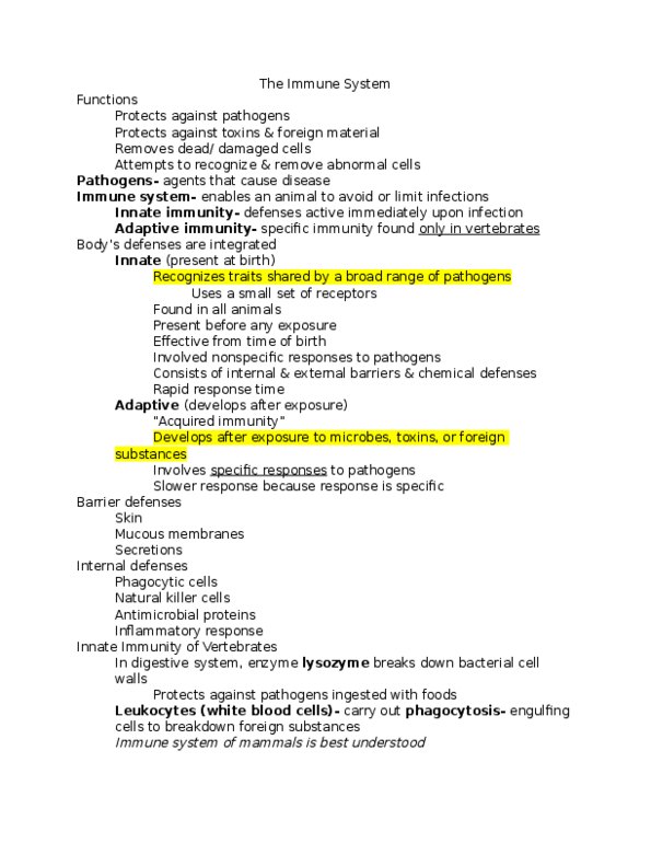 BIO 126 Lecture Notes - Lecture 7: Neutrophil, Apoptosis, Macrophage thumbnail