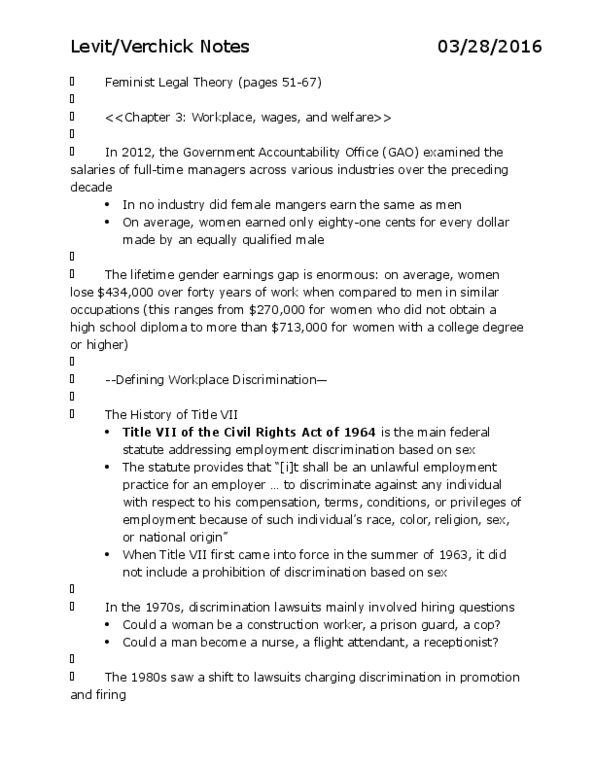 CRM/LAW C113 Chapter Notes - Chapter 3: Lilly Ledbetter Fair Pay Act Of 2009, Government Accountability Office, Lilly Ledbetter thumbnail
