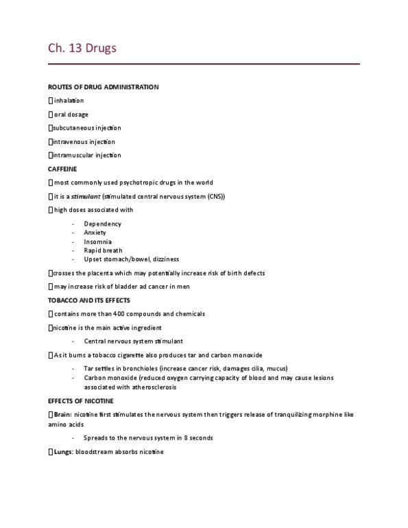 BPK 140 Lecture Notes - Lecture 13: Nicotine Gum, Fetal Alcohol Spectrum Disorder, Binge Drinking thumbnail