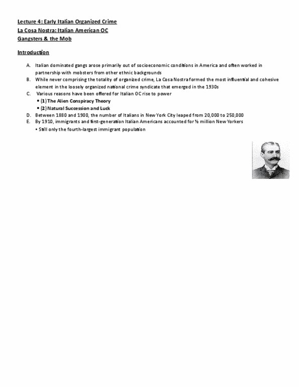 Sociology 3364F/G Lecture Notes - Lecture 4: Johnny Torrio, James Colosimo, Five Points Gang thumbnail