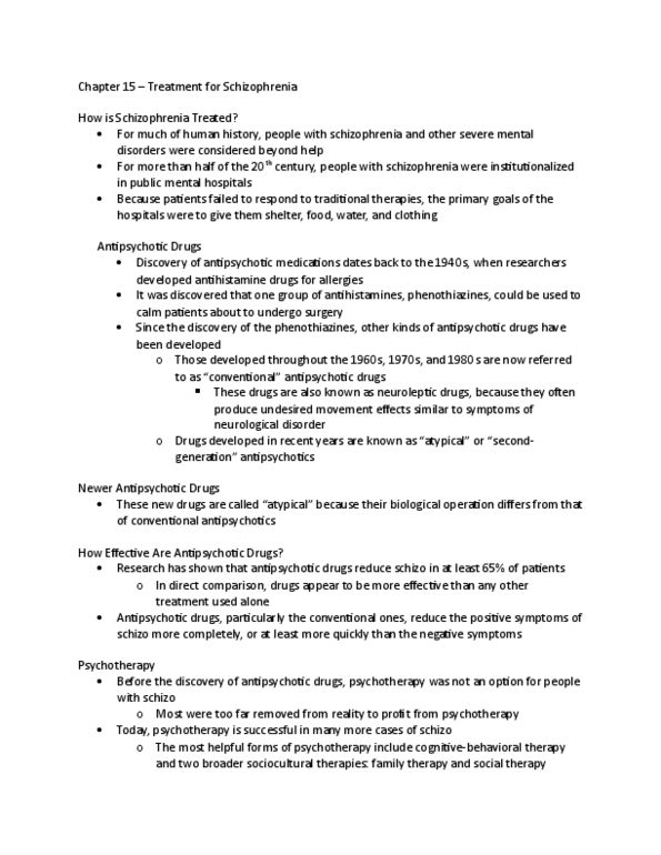 PSYCH 380 Lecture Notes - Lecture 15: Phenothiazine, Antipsychotic, Antihistamine thumbnail