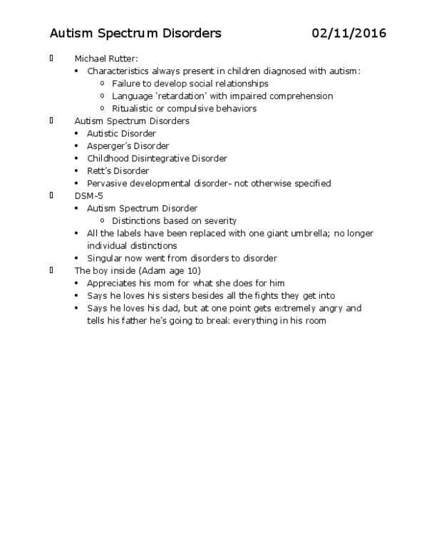 PS379 Lecture Notes - Lecture 6: Autism Spectrum, Pervasive Developmental Disorder, Autism thumbnail