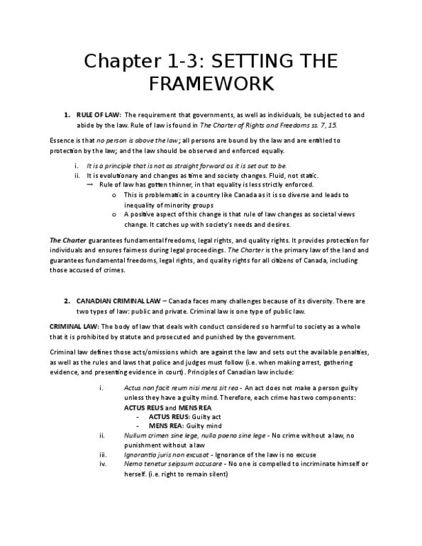LAWS 2301 Lecture 1: Chapter 1-3 Setting The Framework thumbnail