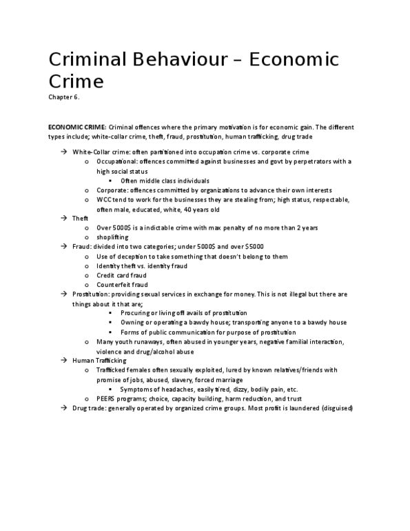 PSYC 3402 Lecture Notes - Lecture 6: Corporate Crime, Shoplifting, Harm Reduction thumbnail