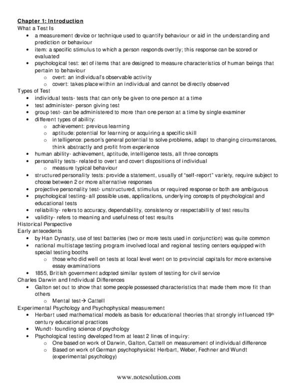 PSYC37H3 Chapter Notes - Chapter 1: Discriminant, Factor Analysis, Cognitive Psychology thumbnail