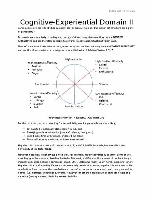 PSYC 2600 Lecture Notes - Lecture 14: Personal Development, Heritability, Smoke Detector thumbnail