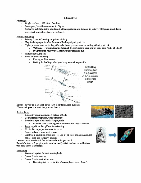 Kinesiology 2241A/B Lecture Notes - Lecture 3: Boundary Layer, Wright Brothers, List Of Association Football Teams To Have Won Four Or More Trophies In One Season thumbnail