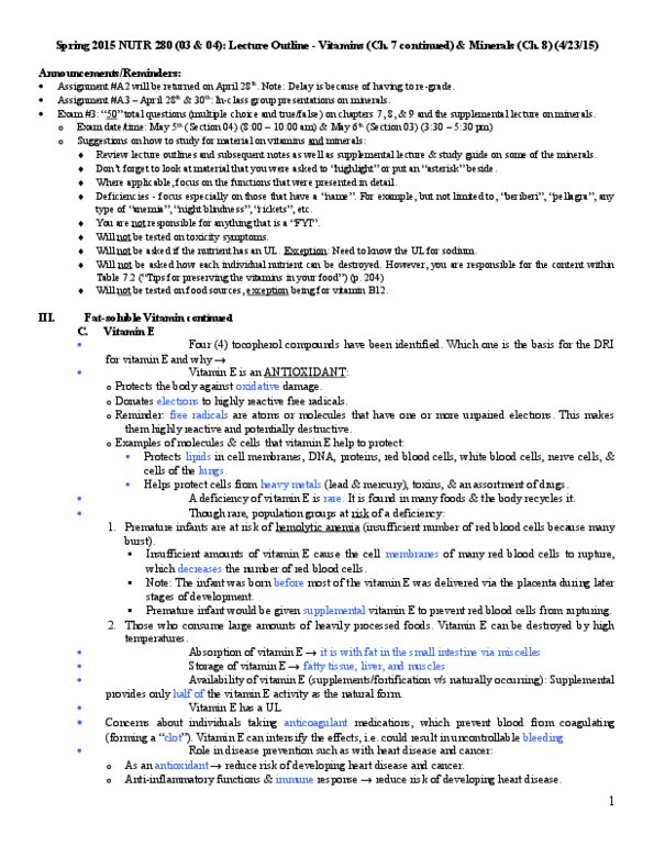 NUTR 280 Lecture Notes - Lecture 13: Shock Absorber, Action Potential, Tocopherol thumbnail