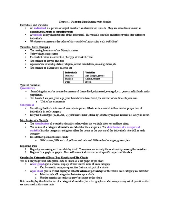 Statistical Sciences 1024A/B Lecture Notes - Lecture 1: University Of Western Ontario, Pie Chart, Time Series thumbnail