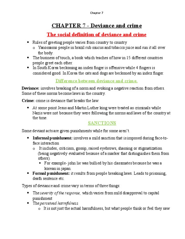 SOCA02H3 Chapter Notes - Chapter 7: Official Statistics, Labeling Theory, Arson thumbnail