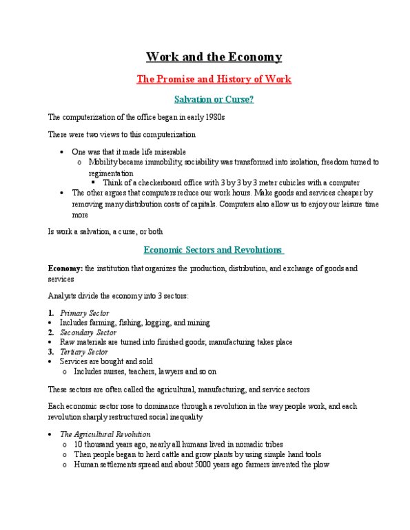 SOCA02H3 Chapter Notes - Chapter 13: Nationstates, Labor Market Segmentation, Democratic Socialism thumbnail