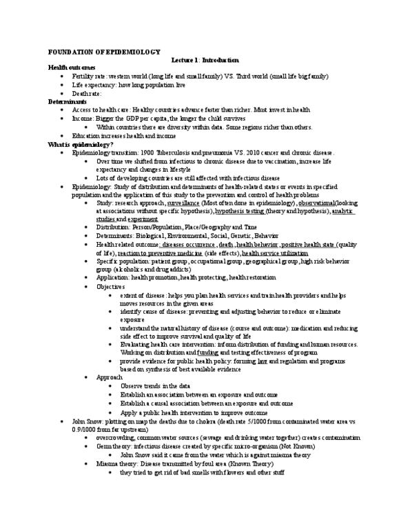 ANTC67H3 Lecture Notes - Lecture 1: Health Promotion, Statistical Hypothesis Testing, Prospective Cohort Study thumbnail