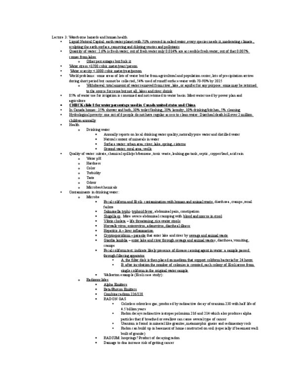 EESA10H3 Lecture Notes - Lecture 3: Polonium, Disinfectant, Cryptosporidium thumbnail