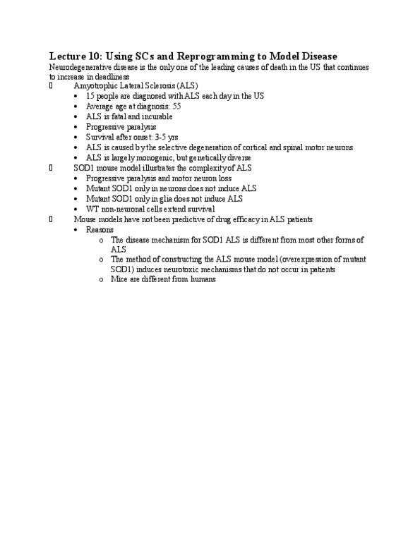 BME 410 Lecture Notes - Lecture 10: Dipeptide, Motor Neuron, Fibroblast thumbnail