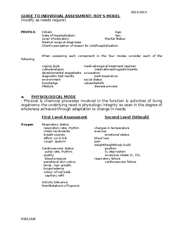 NSE 11A/B Lecture Notes - Lecture 2: Muscle Tone, Constipation, Sputum thumbnail