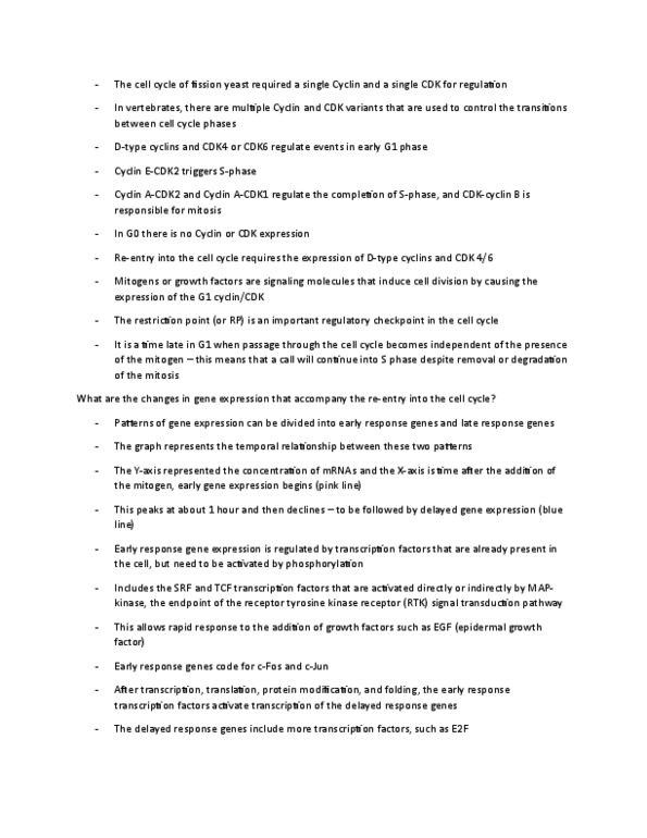 BIOLOGY 2B03 Lecture Notes - Lecture 10: Cyclin-Dependent Kinase 1, Cdc25, Chromosome Segregation thumbnail