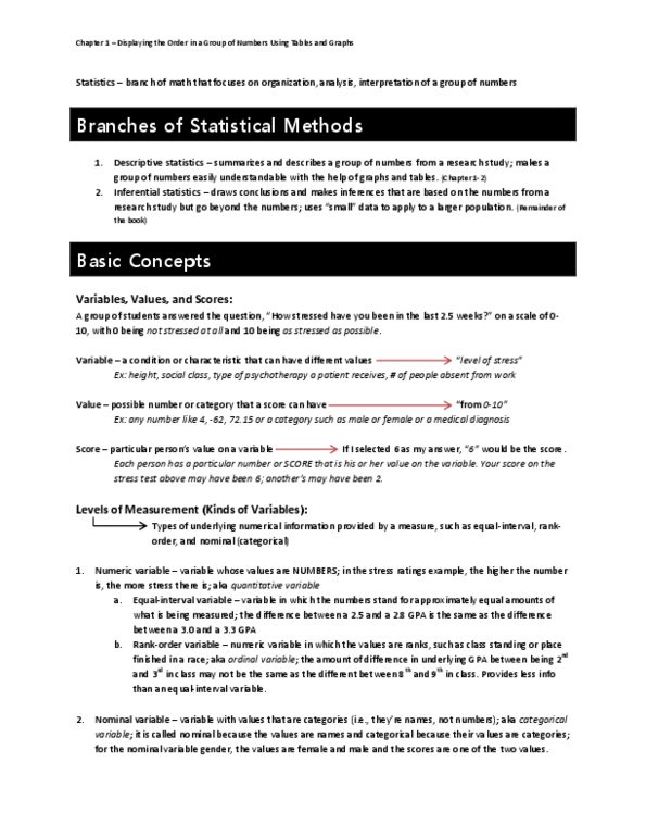 PSYC 210 Chapter Notes - Chapter 1: Continuous Or Discrete Variable, Statistical Inference, Ordinal Data thumbnail