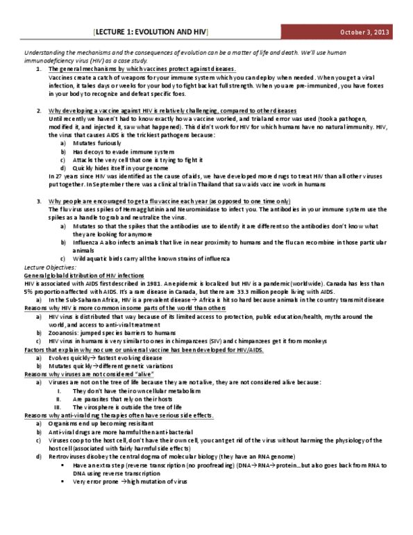 Biology 1002B Lecture Notes - Lecture 7: Central Dogma Of Molecular Biology, Sub-Saharan Africa, Rare Disease thumbnail