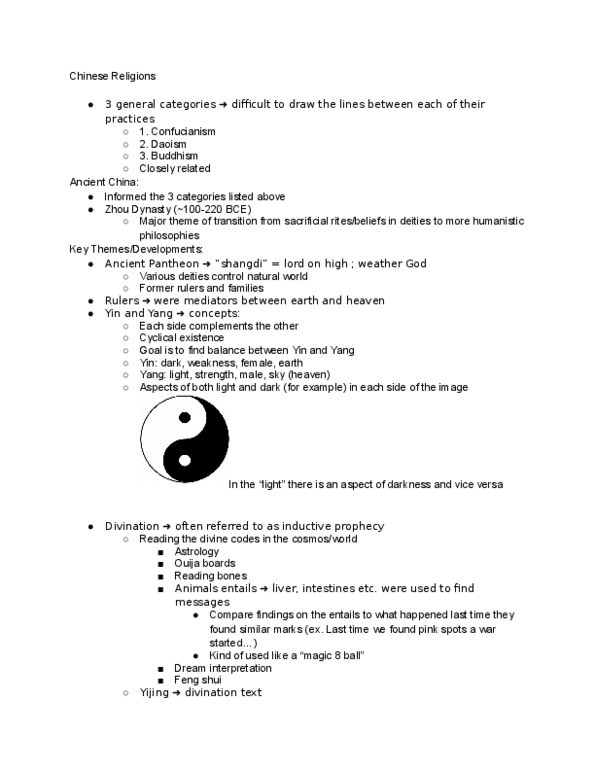 PSYCO239 Lecture Notes - Lecture 10: Feng Shui, Taoism, Junzi thumbnail