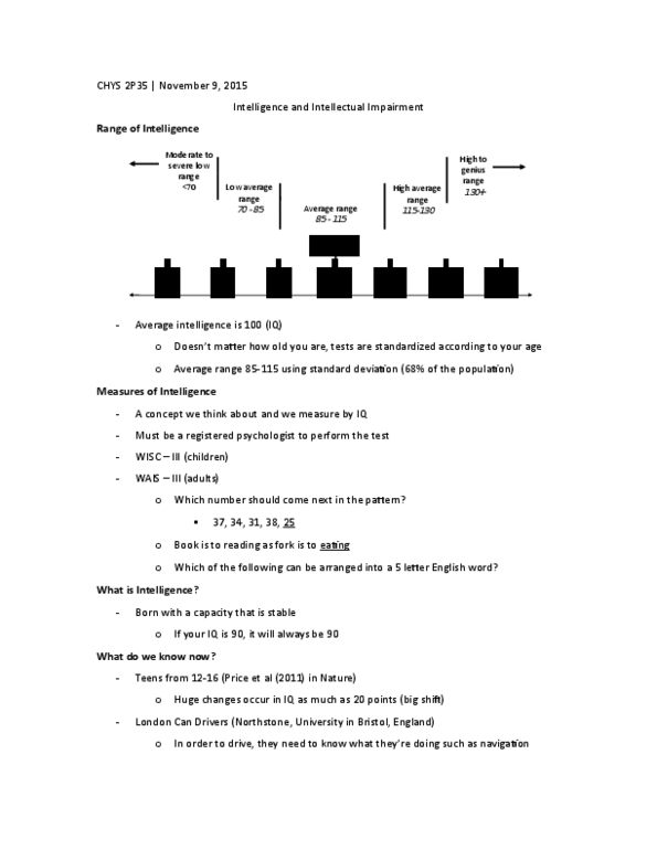 CHYS 2P35 Lecture Notes - Lecture 8: Advanced Maternal Age, Developmental Disability, Down Syndrome thumbnail