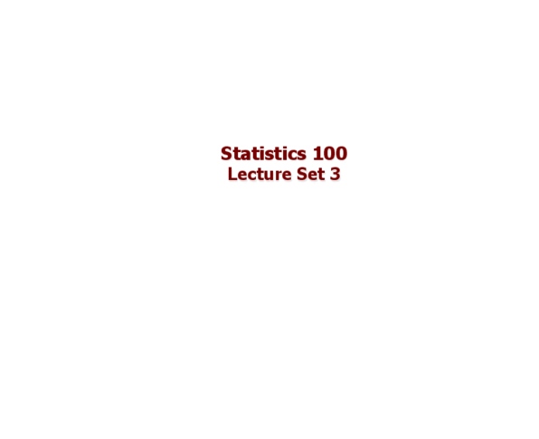 STAT 100 Lecture Notes - Lecture 3: Statistical Parameter, The Province, Stratified Sampling thumbnail