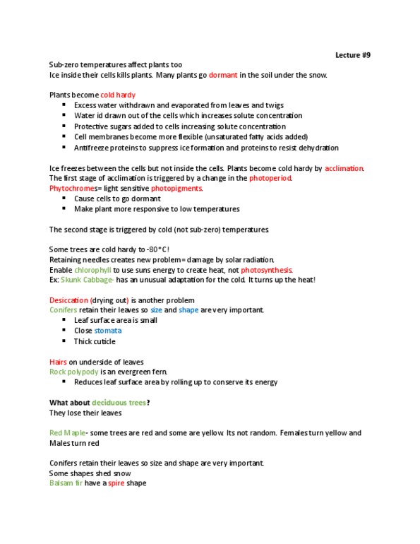 BIOL 1902 Lecture Notes - Lecture 9: Ice, Stoma, Rete Mirabile thumbnail