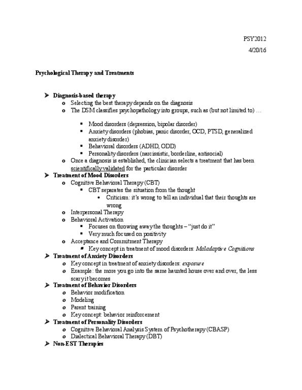 PSY-2012 Lecture Notes - Lecture 40: Panic Disorder, Drug Abuse Resistance Education, Positive Psychology thumbnail