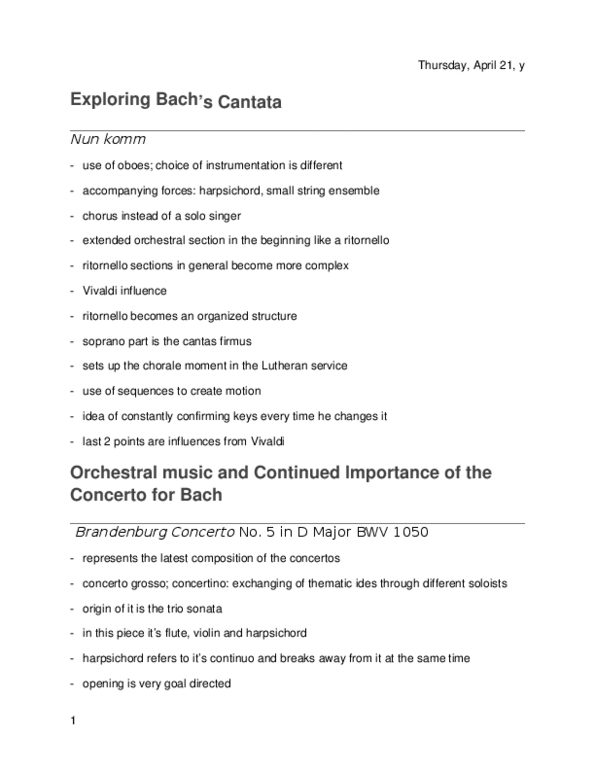 MUS 160A Lecture Notes - Lecture 4: Aria, Trio Sonata, Figured Bass thumbnail