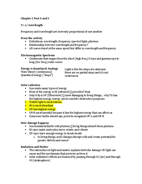 CHM 111 Lecture Notes - Lecture 4: Organofluorine Chemistry, Photon, Ozone Layer thumbnail