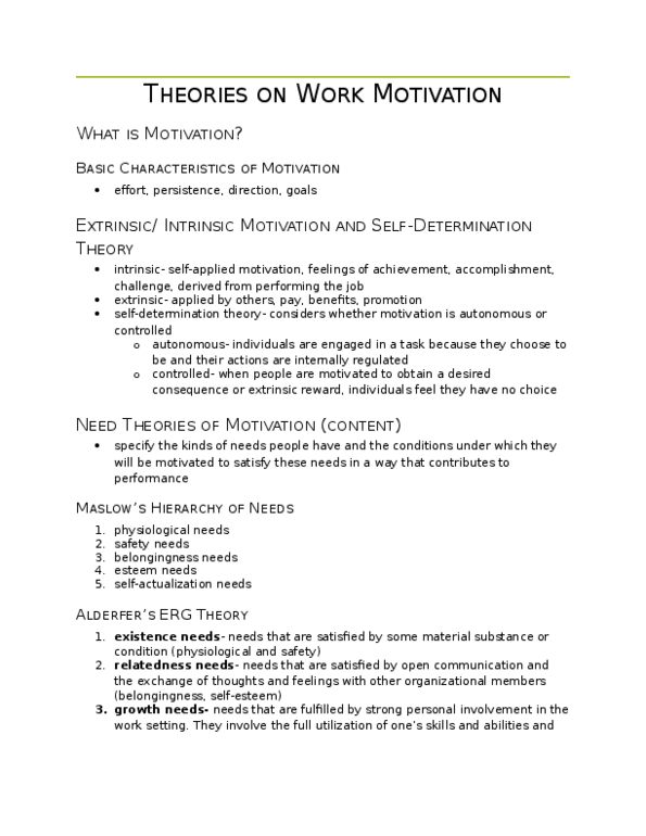 COMMERCE 1B03 Chapter Notes - Chapter 5: Motivation, Electronic Signatures In Global And National Commerce Act, Profit Sharing thumbnail