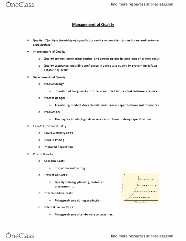 GMS 200 Lecture Notes - Lecture 6: Quality Control, Quality Assurance, Process Design thumbnail