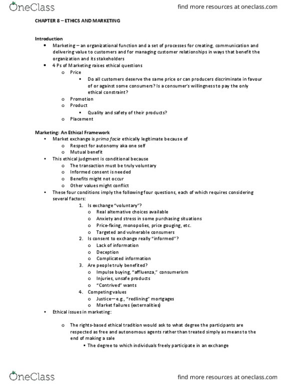 BUS 223 Lecture Notes - Lecture 6: Consumerism, Abusive Power And Control, Consumer Protection thumbnail