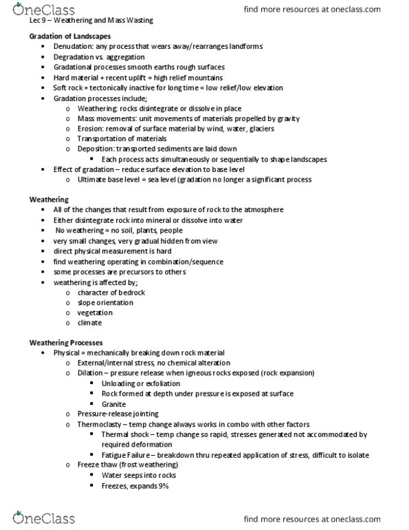 GEOG 1300 Lecture Notes - Lecture 9: Colluvium, Permafrost, Tile Drainage thumbnail