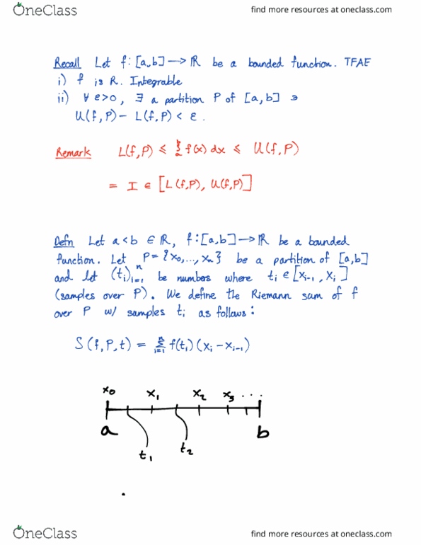 MATH 409 Lecture Notes - Lecture 34: Bounded Function, Riemann Integral, List Of Mathematical Jargon thumbnail