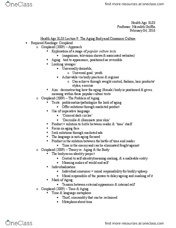 HLTHAGE 3I03 Lecture Notes - Lecture 10: Ageism, Imperative Programming, Crosscut Records thumbnail