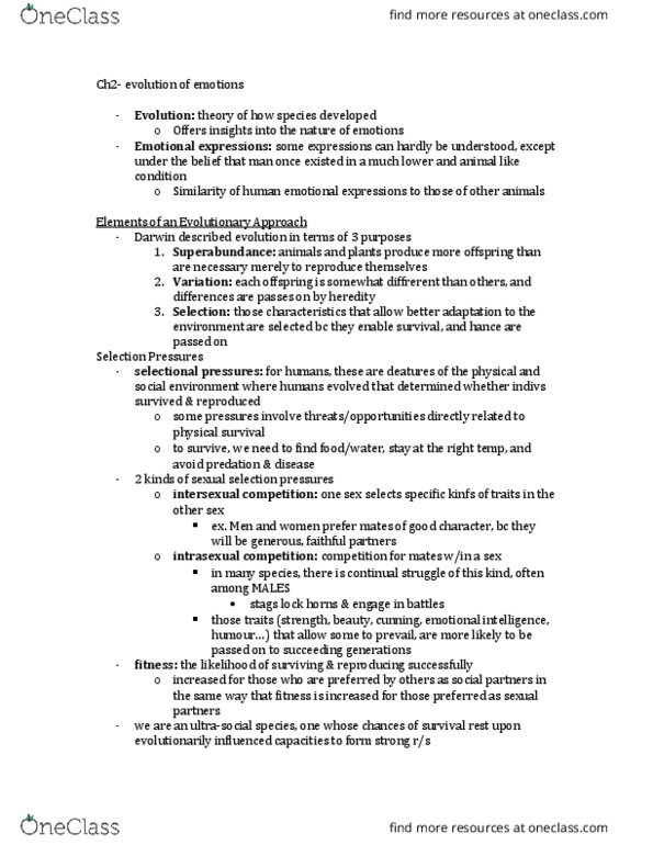 PSYC18H3 Chapter Notes - Chapter 2: Jane Goodall, Facial Symmetry, Social Status thumbnail