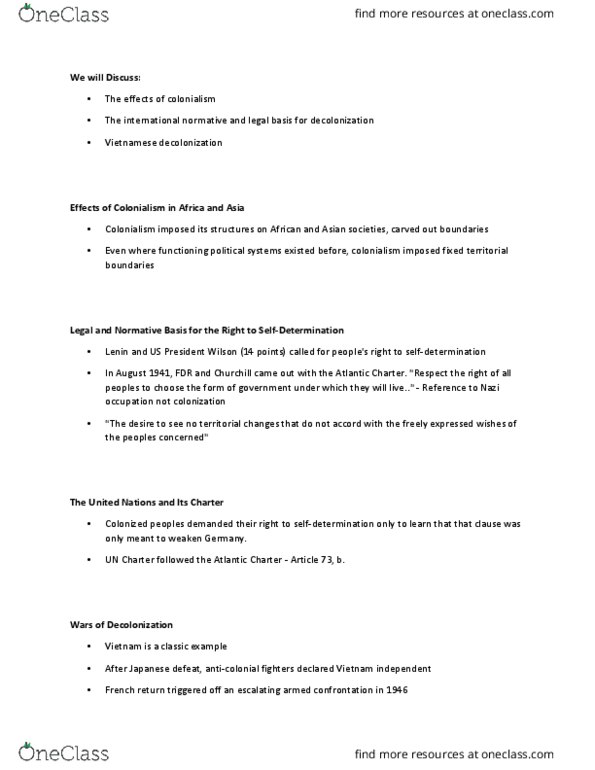 HIST 122 Lecture Notes - Lecture 7: Polystyrene, United Nations General Assembly, Benzene thumbnail