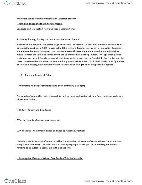 HIST 124 Lecture Notes - Lecture 1: Transcontinental Railroad, Dominion, Ten Acres thumbnail