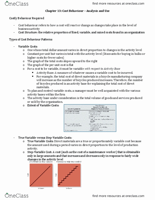 AFM102 Chapter Notes - Chapter 3: Behaviorism, Income Statement, Dependent And Independent Variables thumbnail