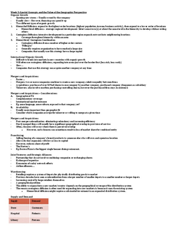 GEO 301 Lecture Notes - Lecture 2: Distance Decay, Demand Curve, Consumer Behaviour thumbnail