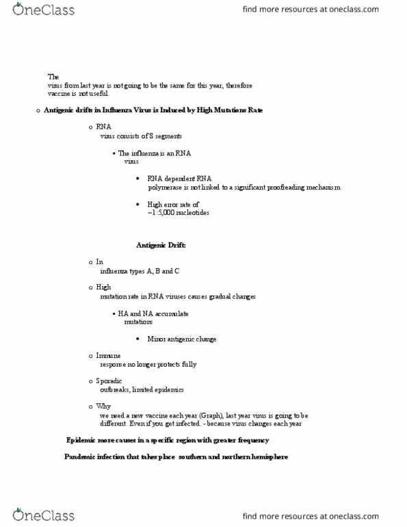 NATS 1670 Lecture Notes - Lecture 18: Aspirin, Fetus, Reassortment thumbnail
