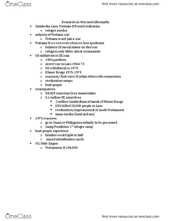 HUMAN 1A Lecture Notes - Lecture 1: Unexploded Ordnance thumbnail