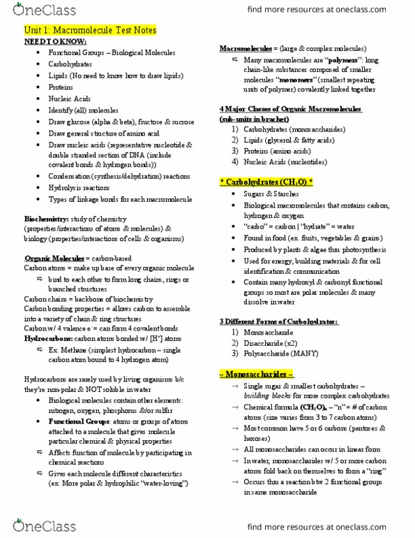 BIO 1300 Lecture Notes - Lecture 1: Acer Saccharum, Maple Syrup, Maltose thumbnail