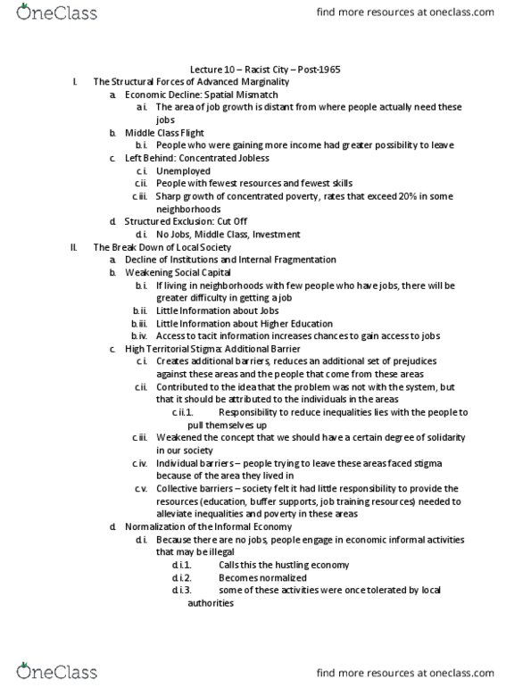 PP&D 4 Lecture Notes - Lecture 10: Spatial Mismatch, Concentrated Poverty thumbnail