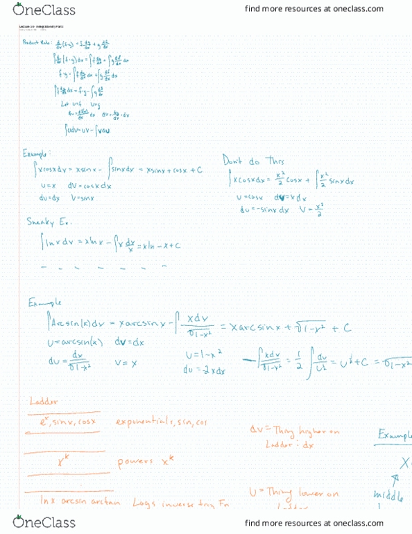 MATH 231 Lecture 16: Lecture 16 - Integration By Parts thumbnail